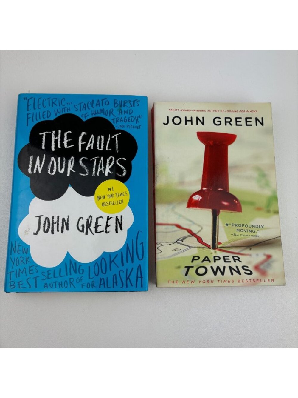 Lot of 2 Books by John Green - A Fault in Our Stars and Paper Towns